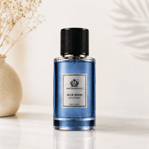 Rochehayatt Blue Moon Eau de Parfum 50ml perfume bottle in dark blue
